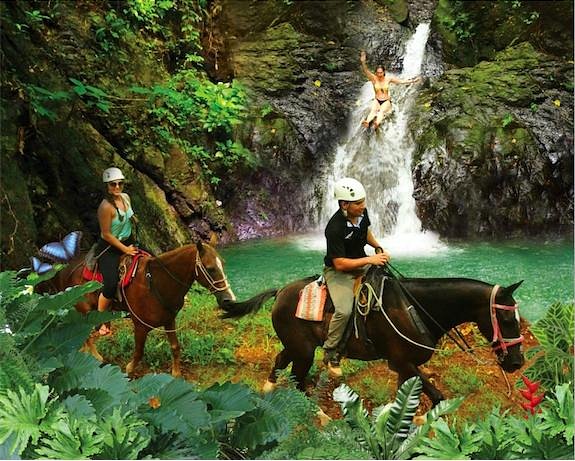 HORSEBACK AT WATERFALL